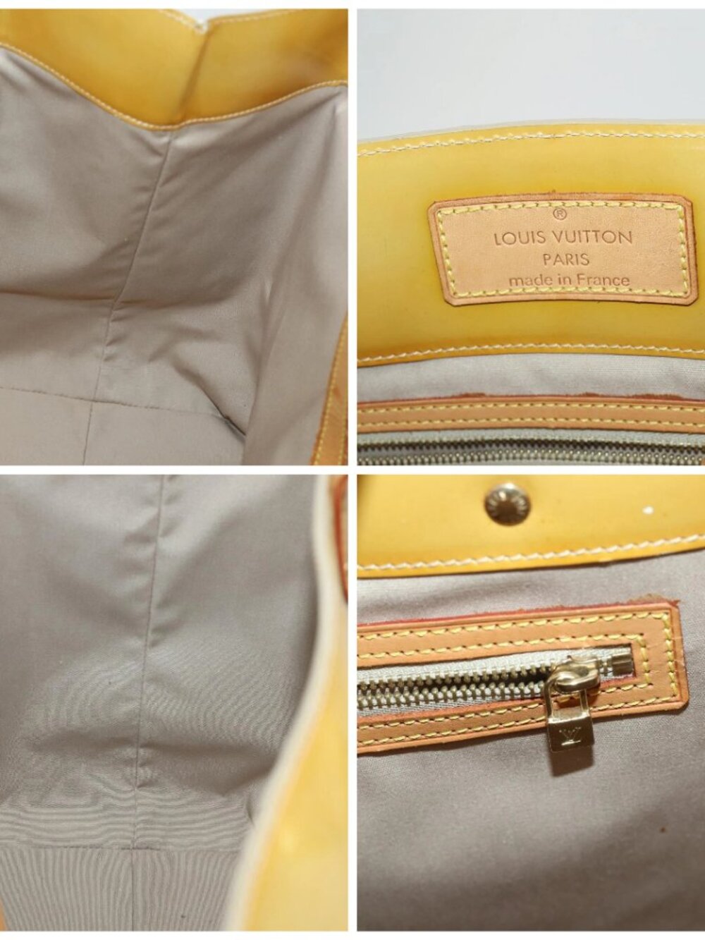 LOUIS VUITTON Monogram Vernis Reade GM Tote Bag Beige - Picture 15 of 16